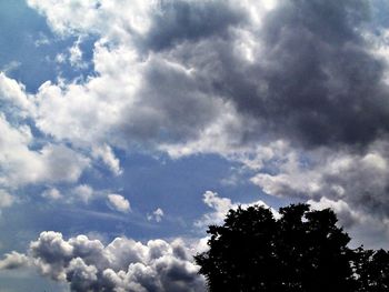 Low angle view of cloudy sky