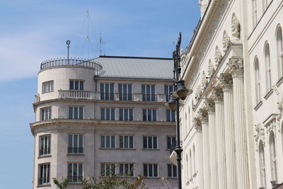 Low angle view of buildings against sky