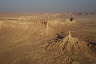 Aerial view of desert