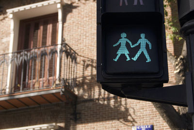 Low angle view of road sign