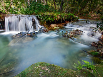 River flowing through rocks