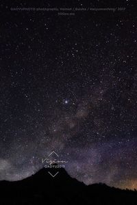 Scenic view of star field against sky at night