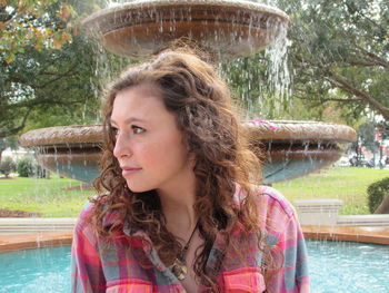 Young woman in swimming pool