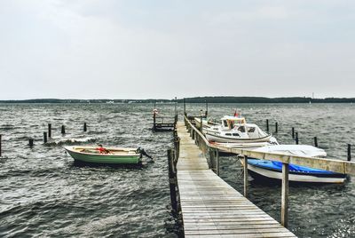 Boats in sea