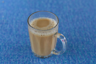 Close-up of coffee cup on table