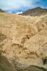 Lamayuru moonland - picturesque lifeless mountain landscape on a section of the leh-kargil route