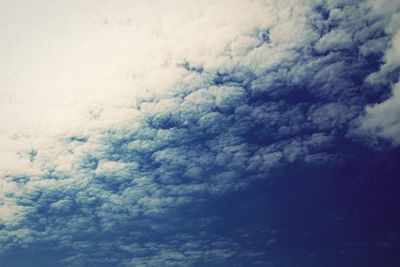 Low angle view of cloudy sky