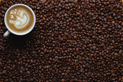 View of coffee beans