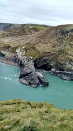 Scenic view of rocks in sea