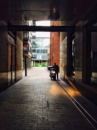 Narrow alley in city