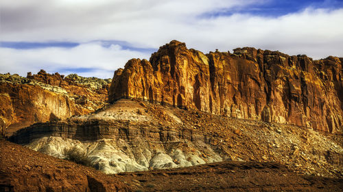 Rock formations against sky