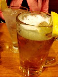 Close-up of drink on table