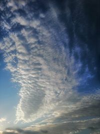 Low angle view of clouds in sky