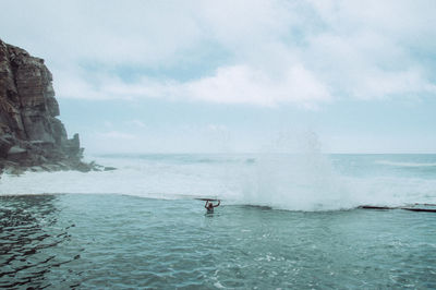 Scenic view of sea against sky