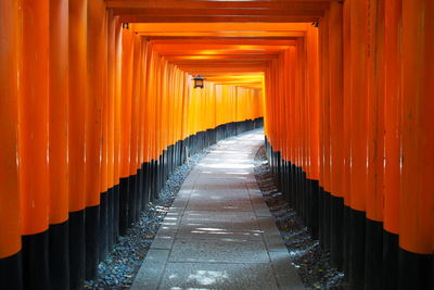 View of colonnade in temple