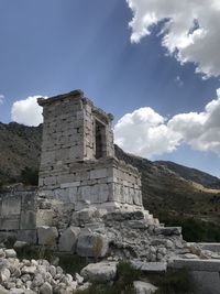 Low angle view of historic building against sky