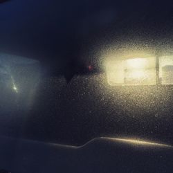 Road seen through car windshield