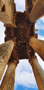 Low angle view of old ruins