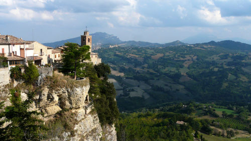 Scenic view of mountain against sky