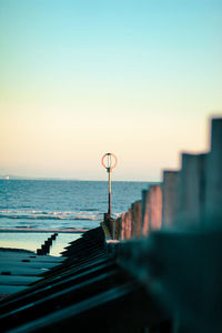 Portrait view of portobello beach in the morning