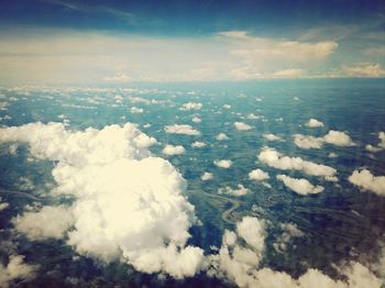 Aerial view of cloudscape