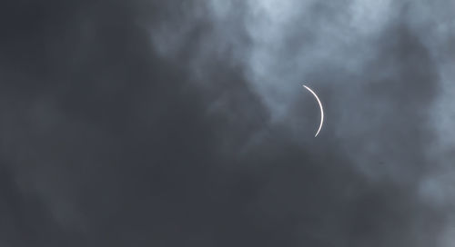 Low angle view of moon in sky