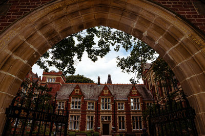 Low angle view of historic building