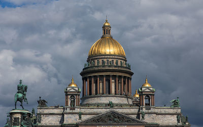 Low angle view of st isaacs cathedral against sky