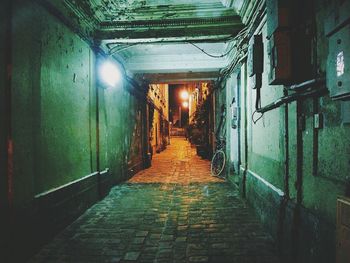 Walkway leading to tunnel