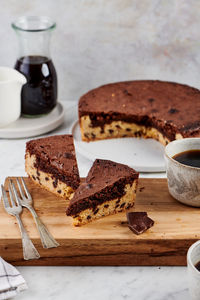 Close-up of cake on table