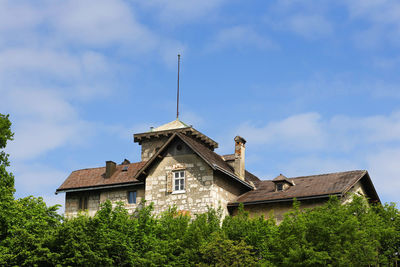 Low angle view of buildings against sky