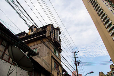 Low angle view of buildings against sky