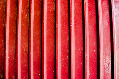 Full frame shot of red fence