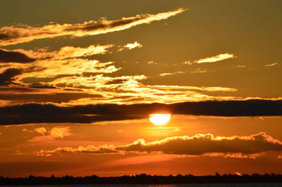 Low angle view of sky during sunset