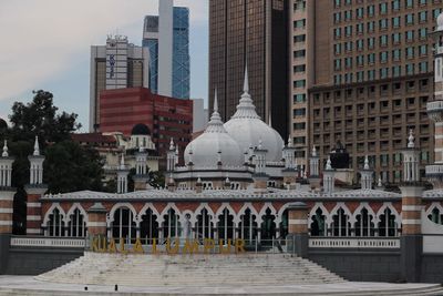 View of historical building against sky in city