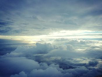 Aerial view of clouds over landscape