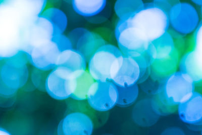 Defocused image of illuminated lights