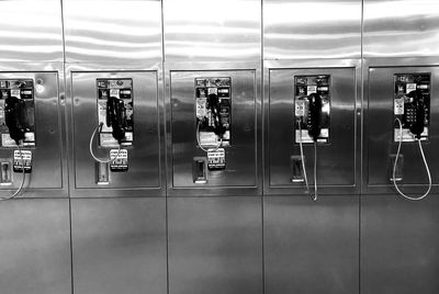 Row of telephone booth