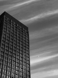 Low angle view of modern building against sky