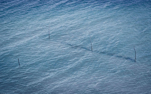 High angle view of sea