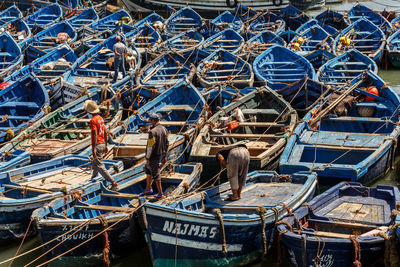 People working in boat