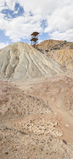 Scenic view of desert against sky