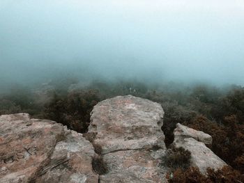 Rock formations against sky