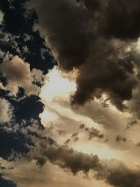 Low angle view of cloudy sky