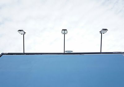 Low angle view of bird against sky