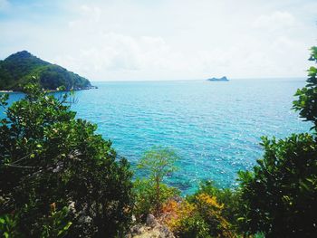 Scenic view of sea against sky