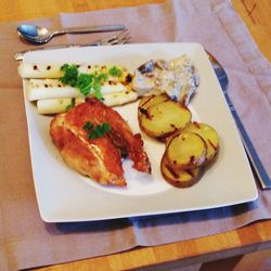 Close-up of served food