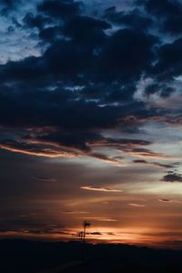 Scenic view of dramatic sky during sunset