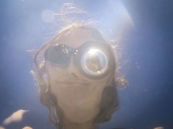 Close-up of jellyfish swimming in sea