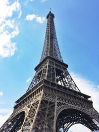 Low angle view of eiffel tower